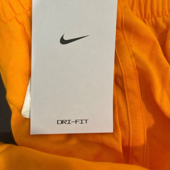 Nike Kids Dri-Fit Loose Fit Training Shorts L Orange Elastic Waist - Picture 6 of 9